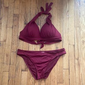 Kona Sol burgundy bikini set